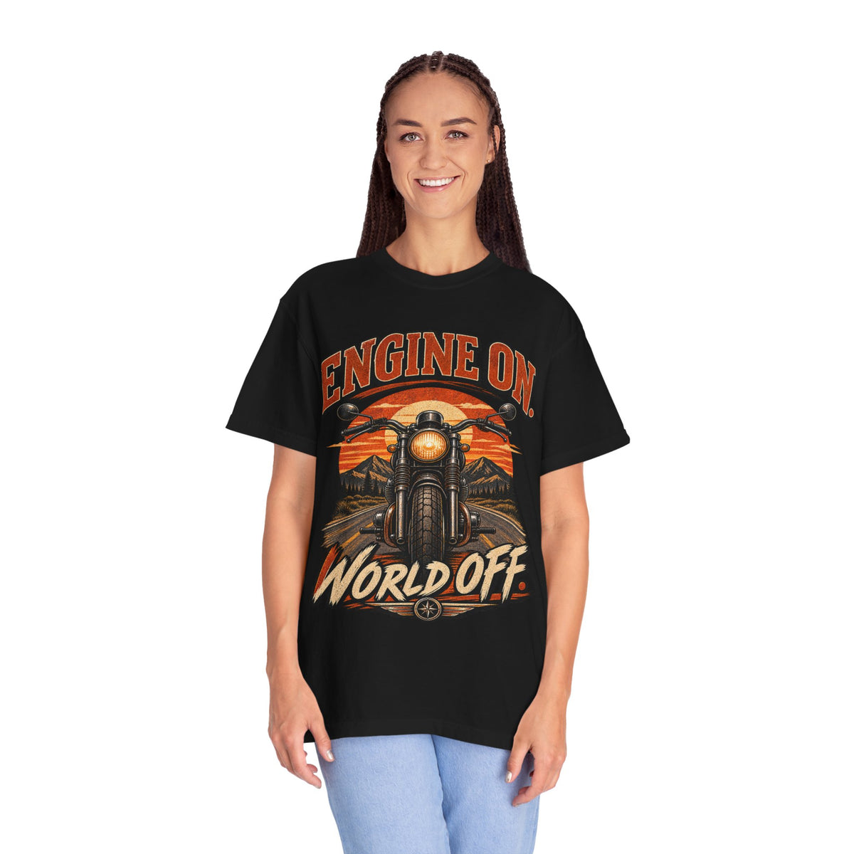 Engine On, World Off Motorcycle T