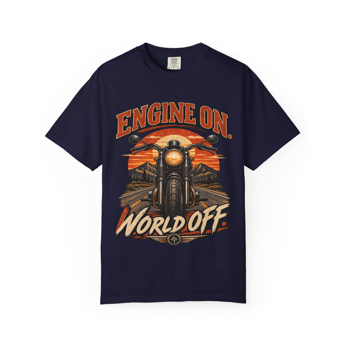 Engine On, World Off Motorcycle T