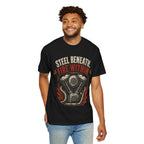 "Steel Beneath, Fire Within" Biker T-Shirt