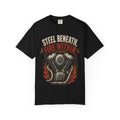 "Steel Beneath, Fire Within" Biker T-Shirt